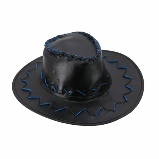 JC550 - Leatherette Light Up Cowboy Hat led - Image 5