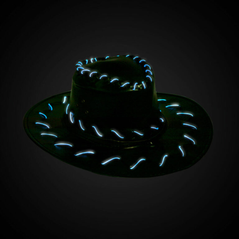JC550 - Leatherette Light Up Cowboy Hat led - Image 4