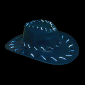 JC550 - Leatherette Light Up Cowboy Hat led