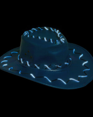 JC550 - Leatherette Light Up Cowboy Hat led