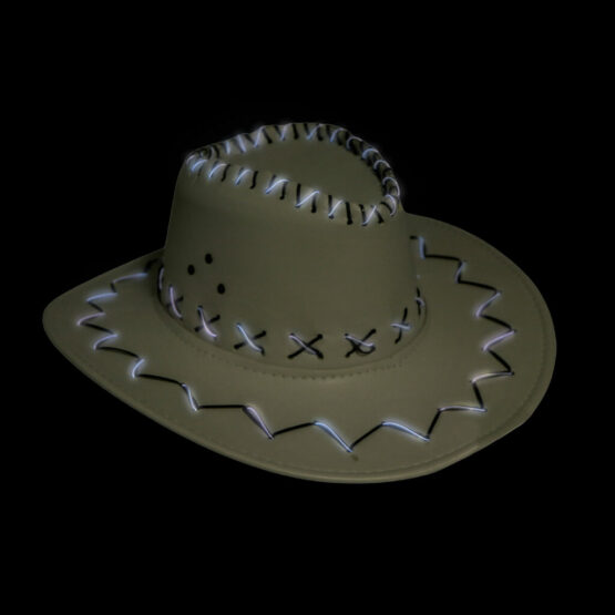 JC550 - Leatherette Light Up Cowboy Hat led - Image 7
