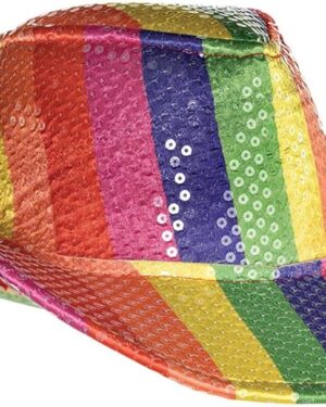 JC552 - Rainbow Sequins Cowboy Hat