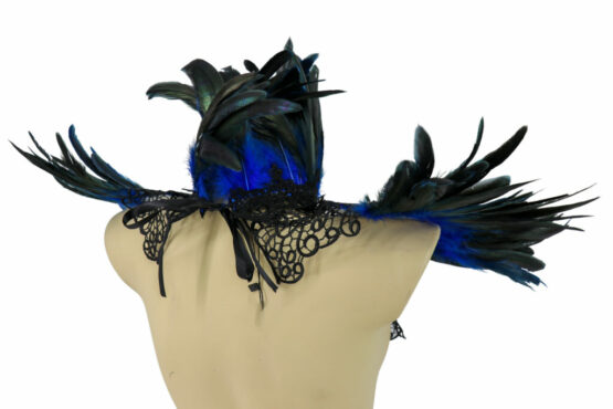 70001 - Feather Gothic shawl with Lace trimming - Image 19