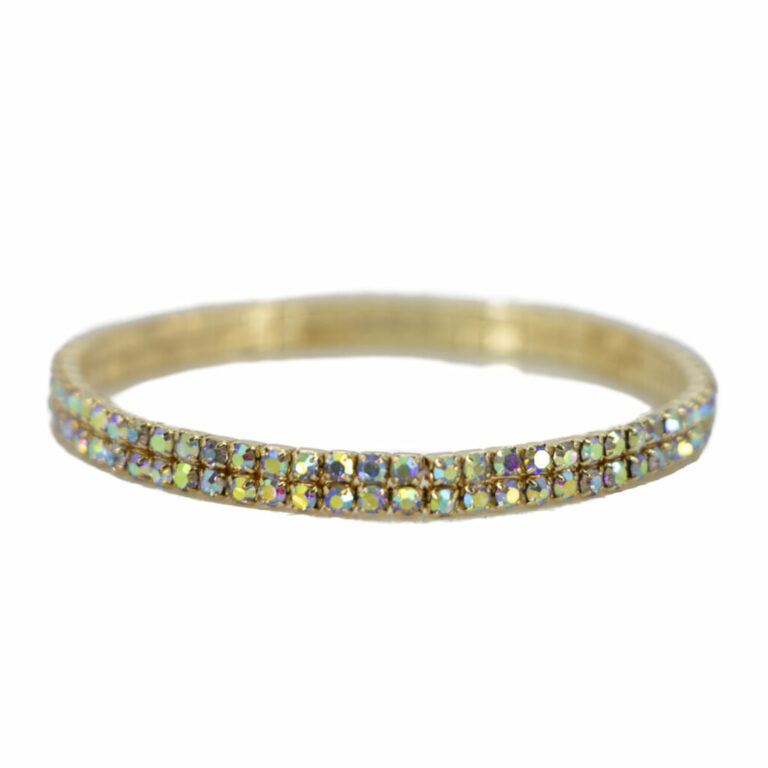 8322 - Rhinestone Stretchy Anklet - 2 Rows - Image 9