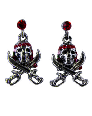 P4600E - Skull Earring, Silver