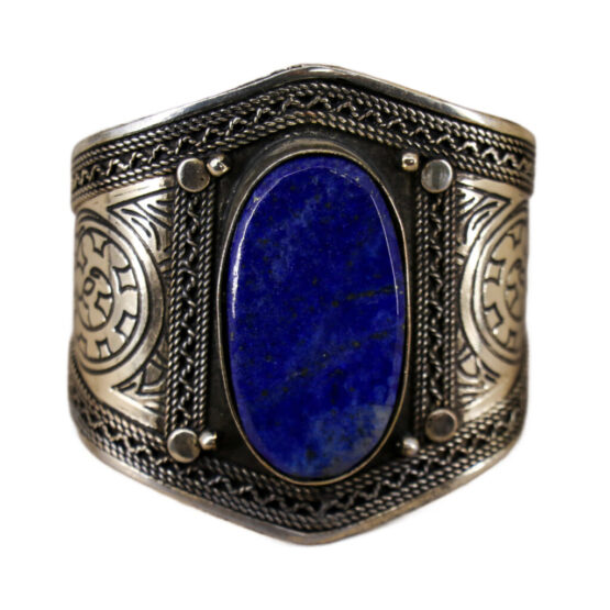 1882 - Tribal Lapis Cuff - Large Size with adornments - Image 7