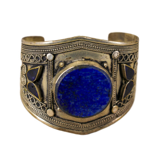 1882 - Tribal Lapis Cuff - Large Size with adornments - Image 5