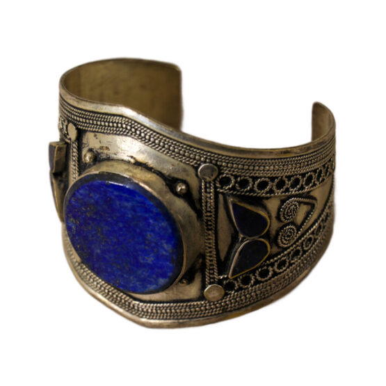 1882 - Tribal Lapis Cuff - Large Size with adornments - Image 4