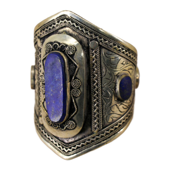 1882 - Tribal Lapis Cuff - Large Size with adornments - Image 2
