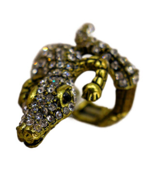 R1246 - Gold Lizard Stretch Ring