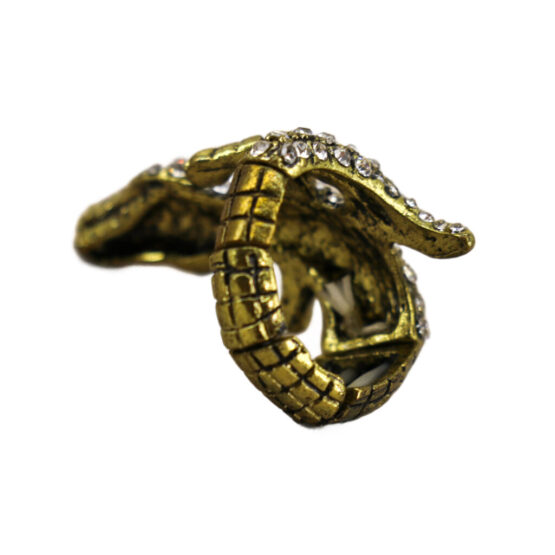 R1246 - Gold Lizard Stretch Ring - Image 2