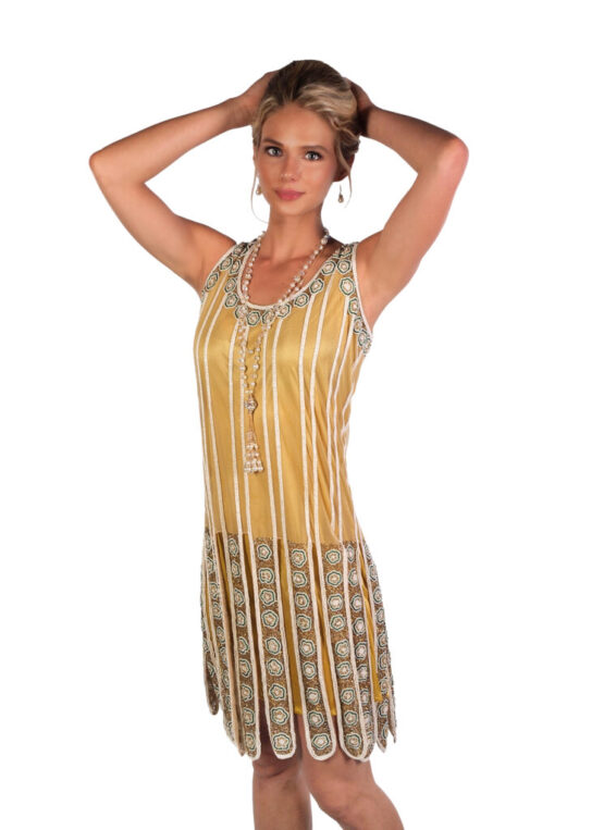 2346 - Flapper Dress - Vanilla with Lining - Image 2
