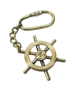 BR48201B - Ship Wheel Chain..L: 4.5in  x  W: 1.75in  x  H: 0.75in