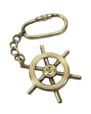 BR48201B - Ship Wheel Chain..L: 4.5in  x  W: 1.75in  x  H: 0.75in