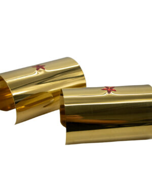 63085 - Cuff Embossed  - Gold, 2 pc set