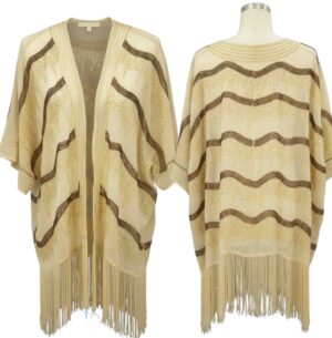 2446 - Beaded Kimono - Gold - O/S