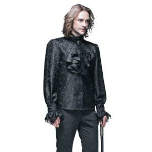 SHT1001 - Palace Style Men's Gothic Shirt with Removable Tie