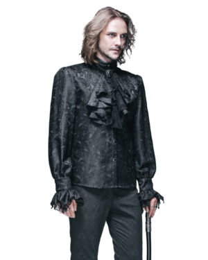SHT1001 - Palace Style Men's Gothic Shirt with Removable Tie