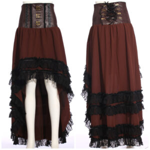 SP188 - Steampunk Long Skirt with Wide Belt