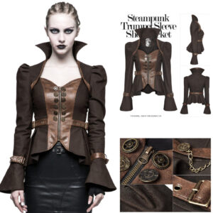 Y778 - Steampunk Trumpet Sleeve Short Jacket