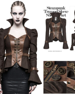 Y778 - Steampunk Trumpet Sleeve Short Jacket