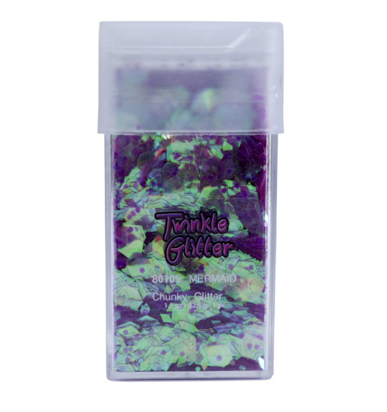 80105 - mixed sizes glitter sq bottle1.5 oz-Mermaid