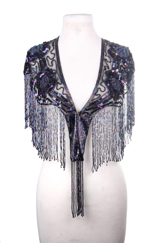 1006 - Beaded Shawl with Roses - Image 6