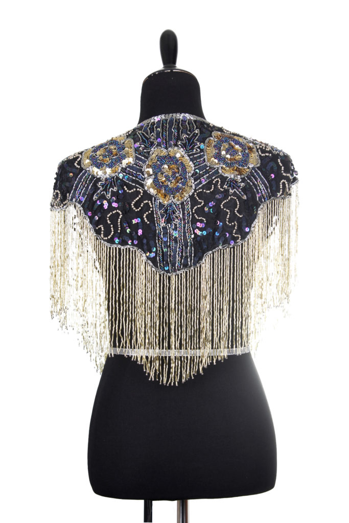 1006 - Beaded Shawl with Roses - Image 16