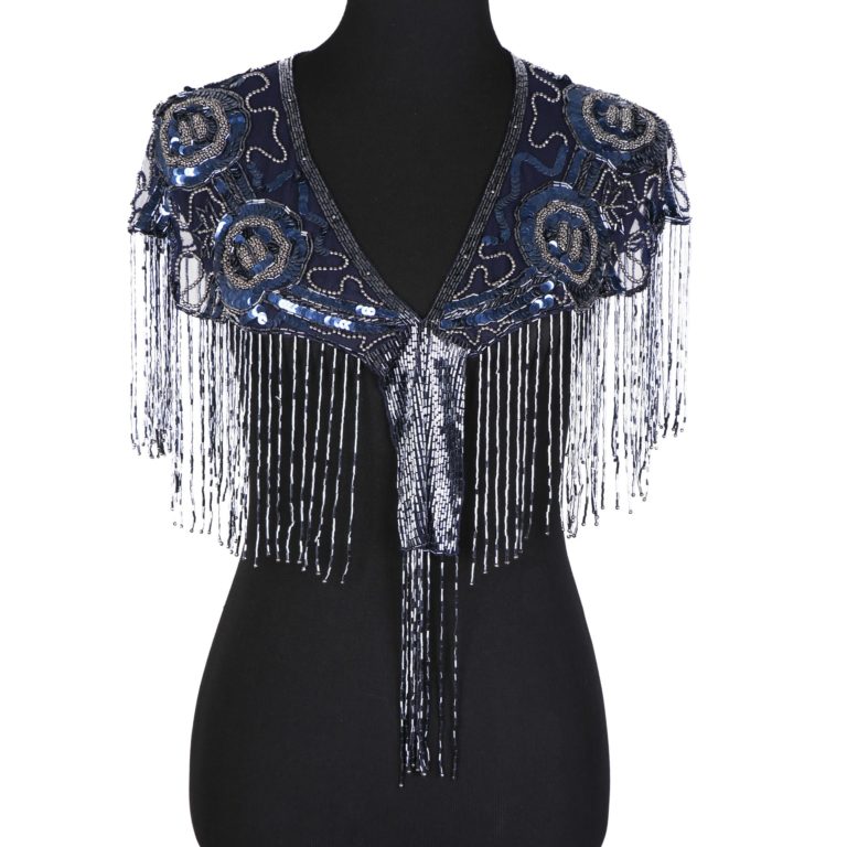 1006 - Beaded Shawl with Roses - Image 10