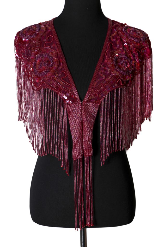 1006 - Beaded Shawl with Roses - Image 9