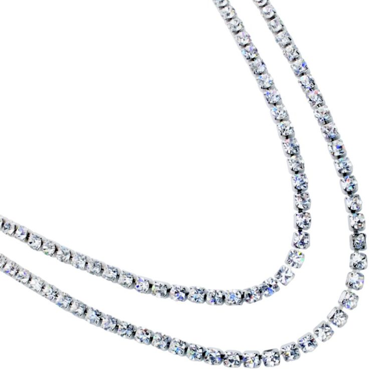 12740 - Long Rhinestone Necklace - Image 2