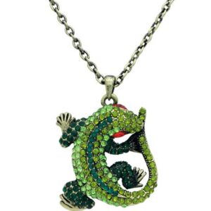 12931 - Rhinestone Salamander Necklace