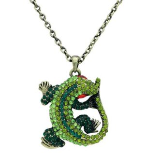 12931 - Rhinestone Salamander Necklace