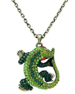 12931 - Rhinestone Salamander Necklace