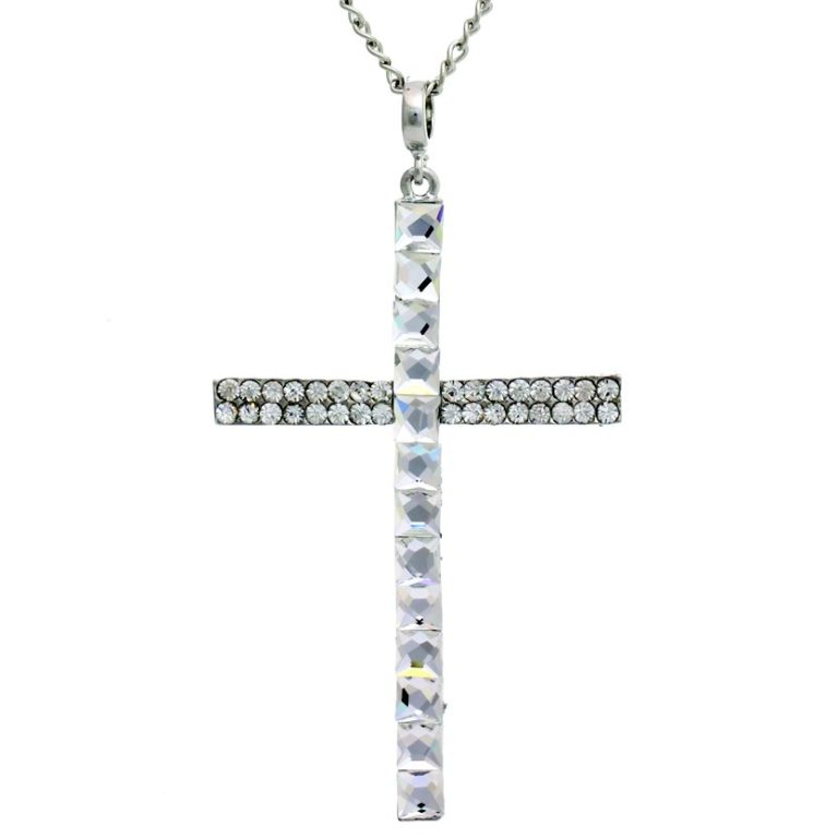 13640 - Cross Rhinestone Necklace - Image 3