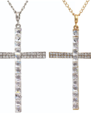 13640 - Cross Rhinestone Necklace