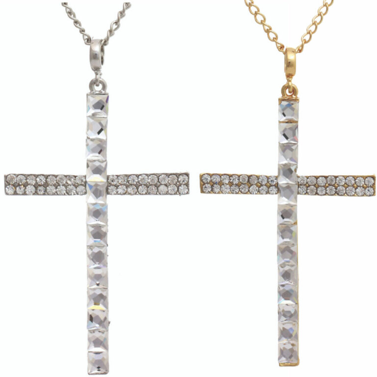 13640 - Cross Rhinestone Necklace