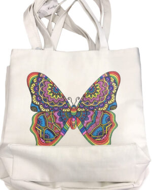 15179 - Tote with Butterfly Design and Markers
