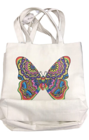 15179-Butterfly - Tote with Butterfly Design and Markers