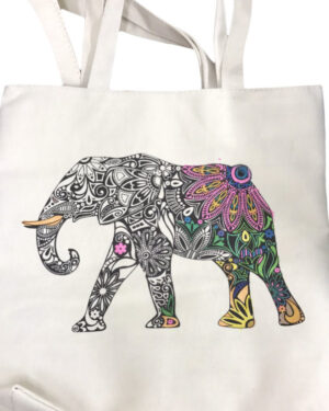 15179 - Tote with Elephant and Markers