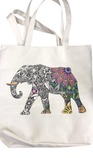 15179 - Tote with Elephant and Markers