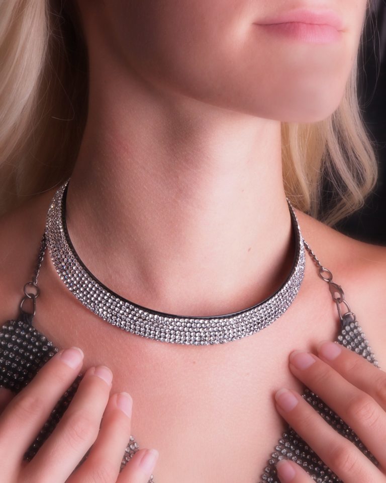 15744 - Rhinestone Choker, 4.75in