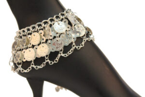 1586 - Coin Anklet with Chain