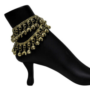 1592 - Double Row Bell Anklet