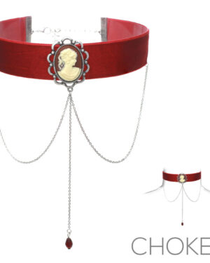 16098 - Cameo Drop Chain Choker