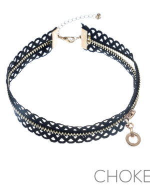 16168 - Knot Choker with Zipper