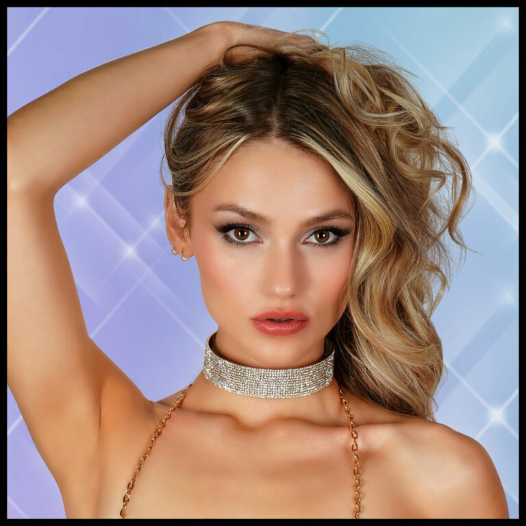 16243 - 12 Row Rhinestone Choker