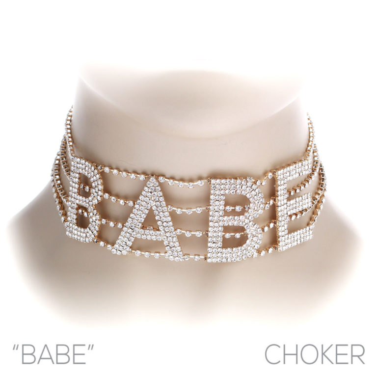 16950 - Rhinestone Babe Statement Choker, 11.5x5" - Image 2