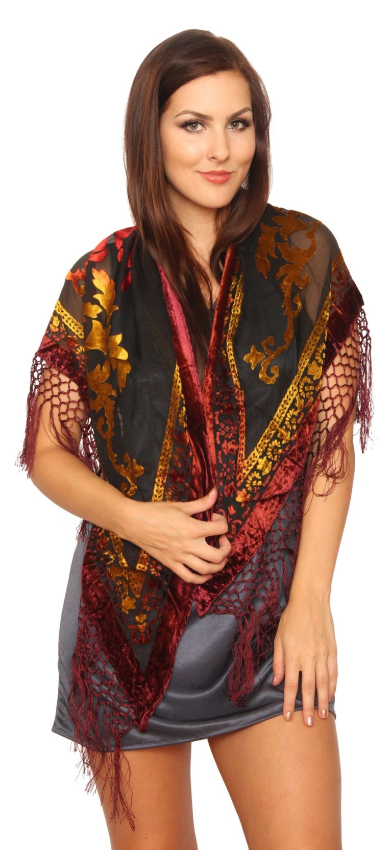 1711 - Velvet Scarf Triangle - Image 2