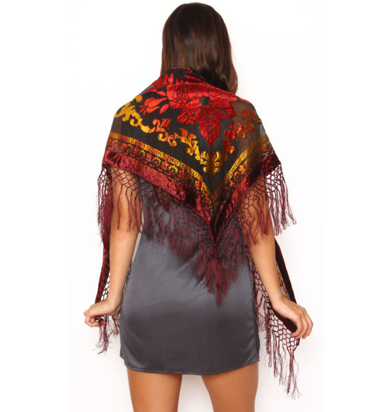 1711 - Velvet Scarf Triangle
